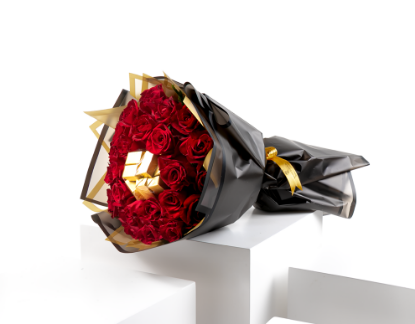 Picture of Red Rose and Chocolates Bouquet