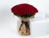 Picture of 100 Red Rose l Natural raffia